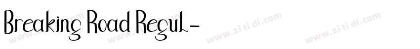 Breaking Road Regul字体转换